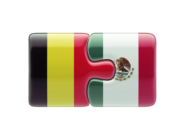 Bélgica México Puzzle Concept —  Fotos de Stock