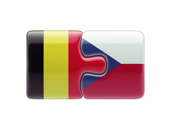 Belgium Czech Republic  Puzzle Concept — Stock Photo, Image