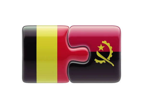 Belgien Angola pussel koncept — Stockfoto