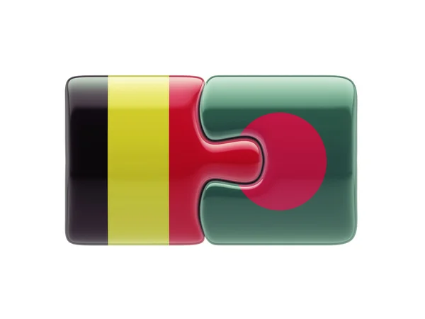 Belgien Bangladesh pussel koncept — Stockfoto