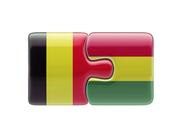 Bolivia Belgien pussel koncept — Stockfoto