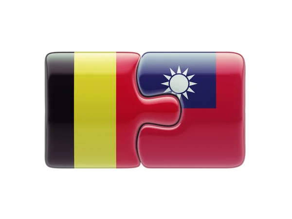 Taiwan België puzzel Concept — Stockfoto