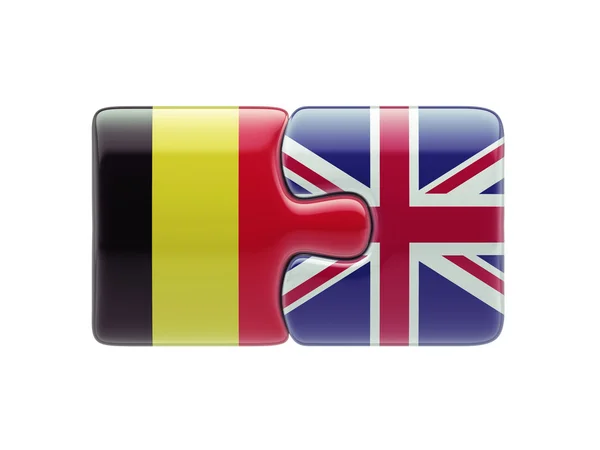 United Kingdom Belgium  Puzzle Concept — Stock Photo, Image