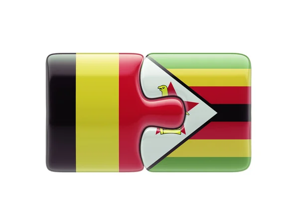 Zimbabwe belgium puzzle-konzept — Stockfoto