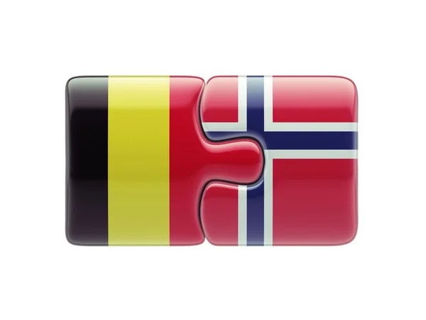 Norway Belgium  Puzzle Concept — Stock Photo, Image