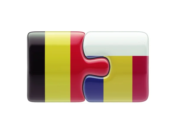 Romania Belgium  Puzzle Concept — Stock Photo, Image