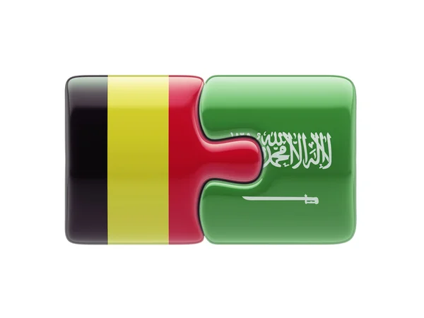 Saudi arabien belgien puzzle-konzept — Stockfoto