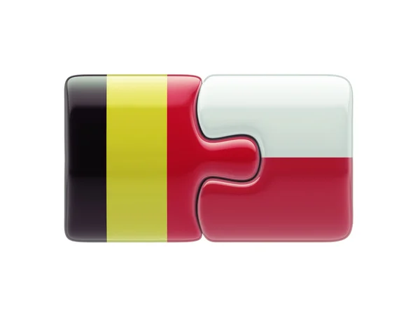 Poland Belgium  Puzzle Concept — Stock Photo, Image