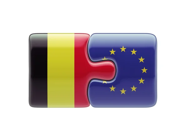 Union européenne Belgique Puzzle Concept — Photo