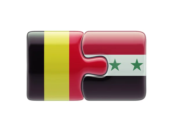 Syrië België puzzel Concept — Stockfoto