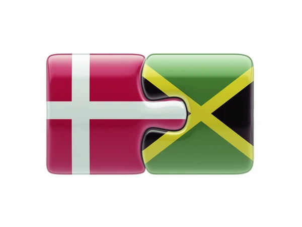 Danmark Jamaica pussel koncept — Stockfoto