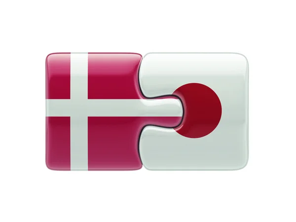 Denemarken Japan puzzel Concept — Stockfoto