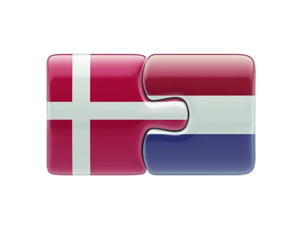 Denmark Netherlands  Puzzle Concept — Stock Photo, Image