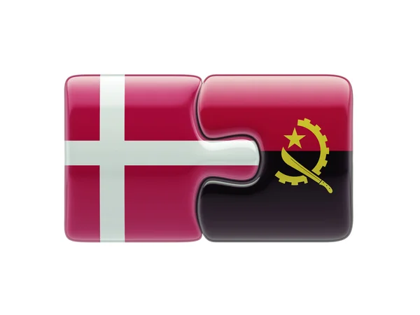 Danemark Angola Puzzle Concept — Photo