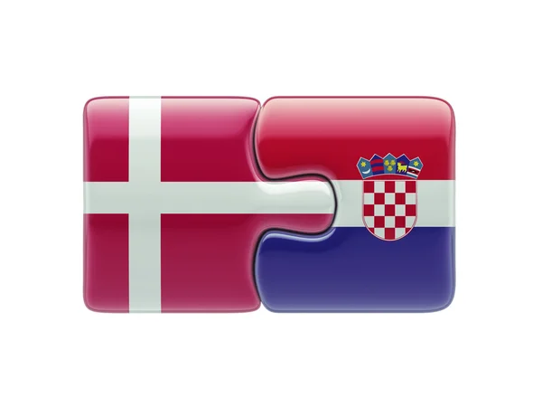 Dinamarca Croacia Puzzle Concepto —  Fotos de Stock