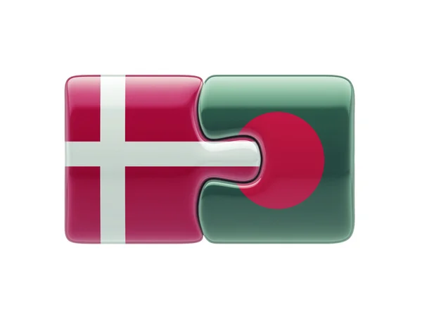 Danimarca Bangladesh Puzzle Concept — Foto Stock