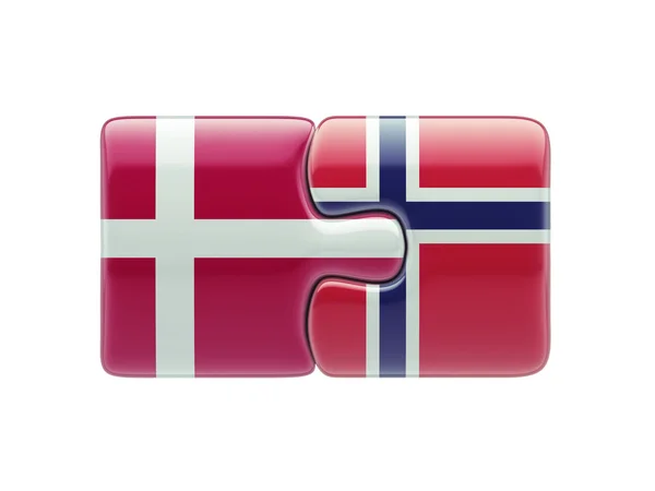 Norvegia Danimarca Puzzle Concept — Foto Stock