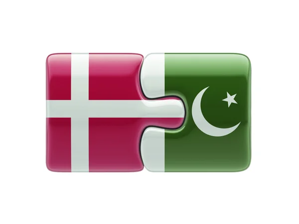 Pakistan Denemarken puzzel Concept — Stockfoto