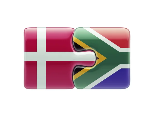 South Africa Denmark  Puzzle Concept — Stock Photo, Image