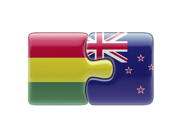 Bolivien New Zealand Puzzle-Konzept — Stockfoto