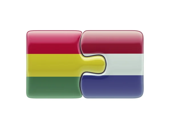 Bolivia Netherlands  Puzzle Concept — Stock Photo, Image