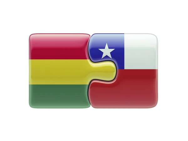 Bolivia Chile Puzzle Concepto — Foto de Stock