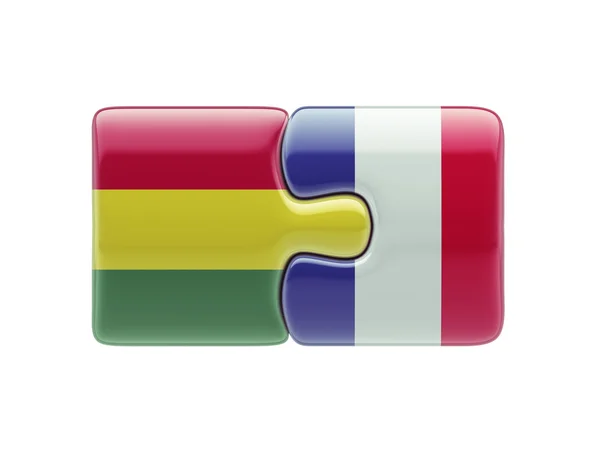 Bolivien Frankreich Puzzle-Konzept — Stockfoto