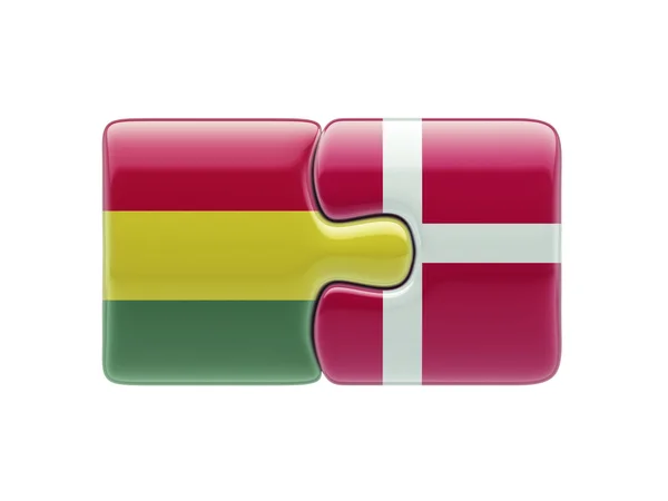 Bolivia Danimarca Puzzle Concept — Foto Stock
