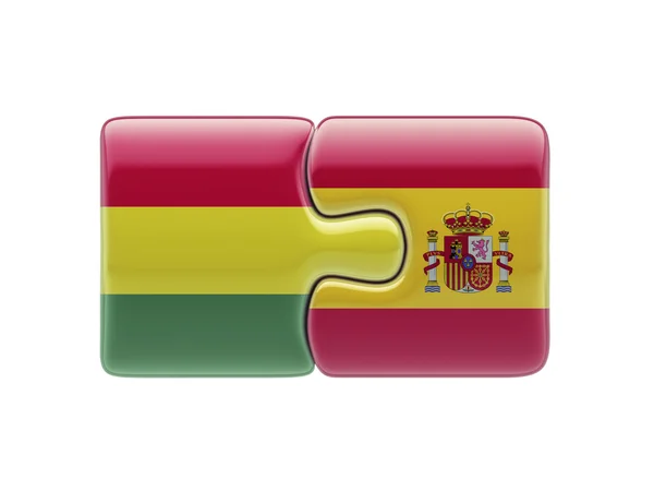Spanien Bolivia pussel koncept — Stockfoto