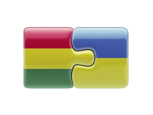 Ukraine Bolivien Puzzle-Konzept — Stockfoto