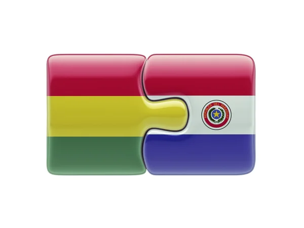 Paraguay Bolivia Puzzle Concepto — Foto de Stock