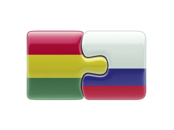 Russie Bolivie Puzzle Concept — Photo