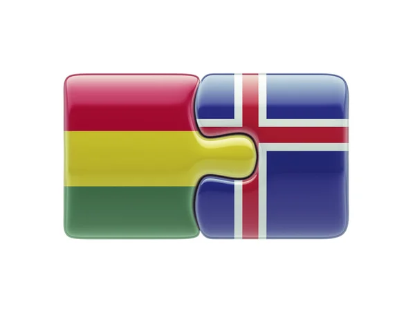 Islandia Boliwia logiczne pojęcia — Zdjęcie stockowe