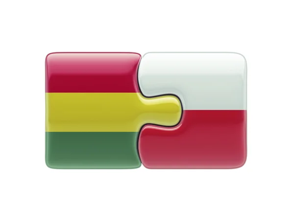 Pologne Bolivie Puzzle Concept — Photo
