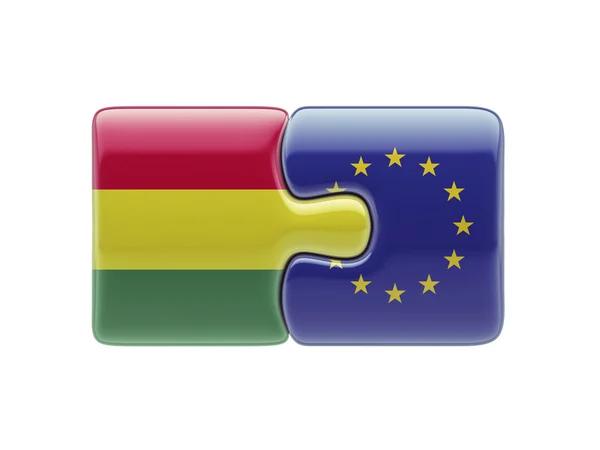 Union européenne Bolivie Puzzle Concept — Photo