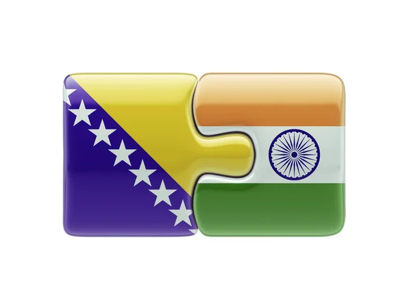 India Bosnië en Herzegovina puzzel Concept — Stockfoto