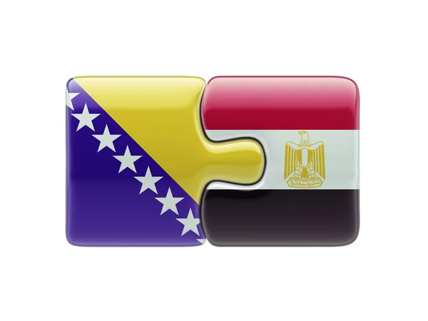 Ägypten Bosnien und Herzegowina Puzzle-Konzept — Stockfoto