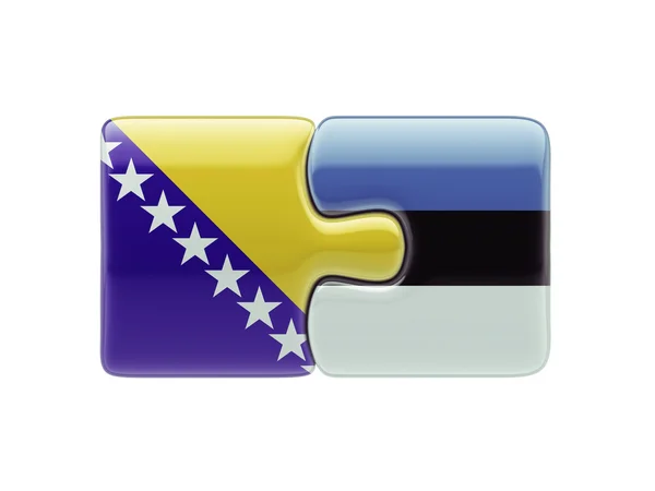 Estonie Bosnie-Herzégovine Puzzle Concept — Photo
