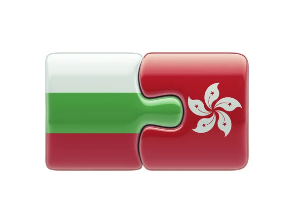 Bulgaria Hong Kong Puzzle Concepto — Foto de Stock
