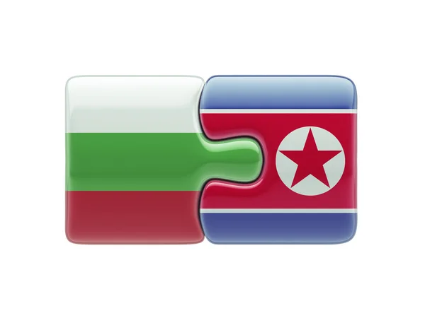 Bulgaria Corea del Norte Puzzle Concepto —  Fotos de Stock