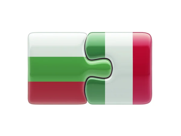 Bulgaria Italia Puzzle Concepto — Foto de Stock