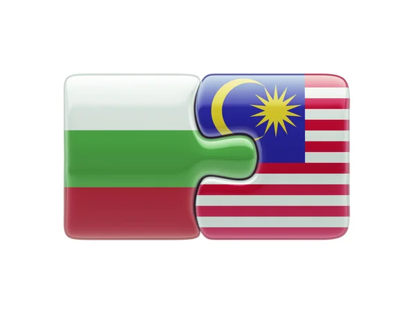 Bulgarien Malaysia pussel koncept — Stockfoto