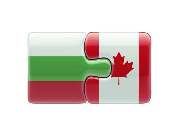 Bulgaria Canadá Puzzle Concepto — Foto de Stock