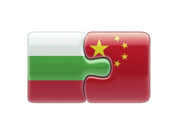 Bulgarie Chine Puzzle Concept — Photo