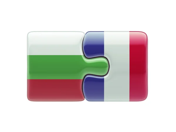 Bulgaria Francia Puzzle Concepto — Foto de Stock