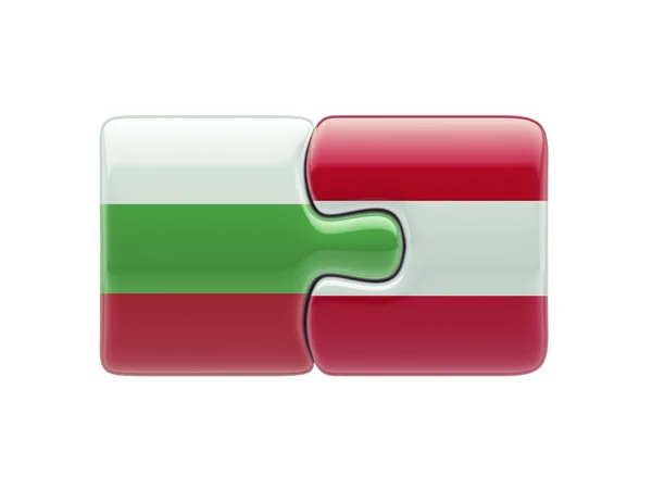 Bulgaria Itävalta Puzzle Concept — kuvapankkivalokuva