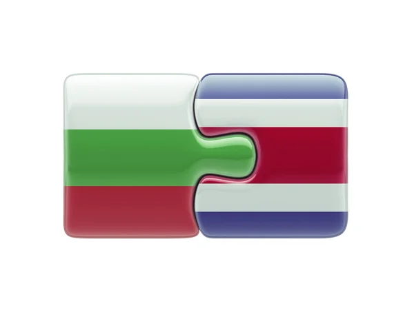 Bulgaria Costa Rica Puzzle käsite — kuvapankkivalokuva