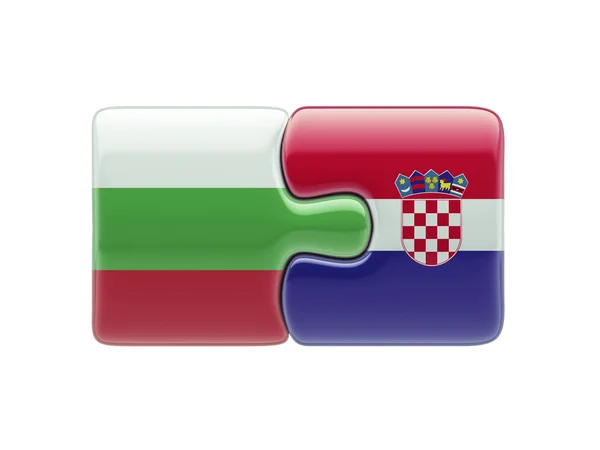 Bulgarien Kroatien pussel koncept — Stockfoto