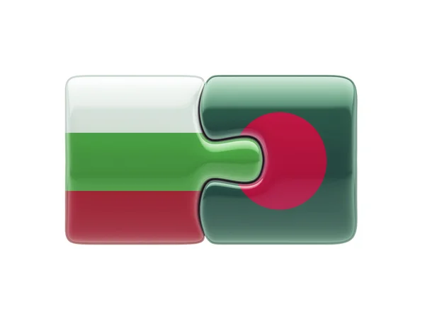 Bulgarie Bangladesh Puzzle Concept — Photo