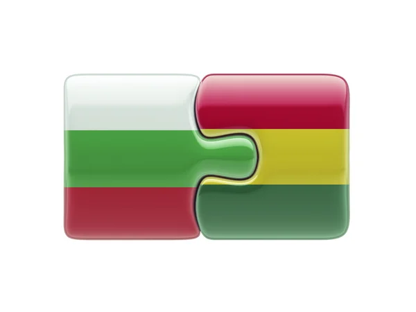 Bulgaria Bolivia Puzzle käsite — kuvapankkivalokuva